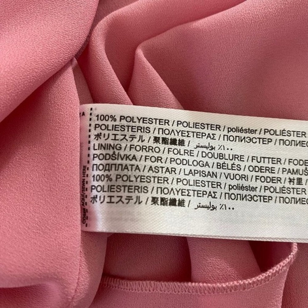 Mango MNG Falda Tulipan Italy Accordion Midi Skirt Size L Ombre Pink Pleated NWT - Picture 8 of 12